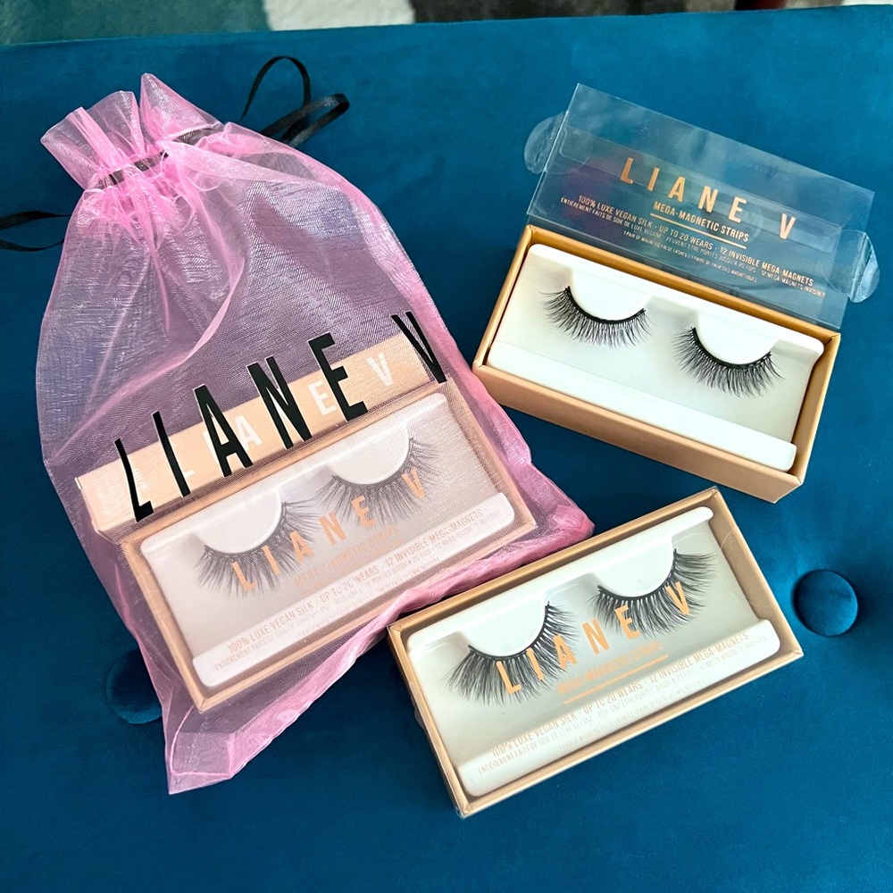 Set of 3 Liane V magnetic lashes and magnetic liquid eyeliner